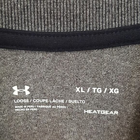 Under Armour XL Polo Mens Gray Auburn Track Field Shirt HeatGear Loose Fit - Picture 3 of 7